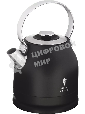 Чайник электрический LEONORD LE-1904 1,5 л, 2200 Вт, нержавейка, RETRO черный