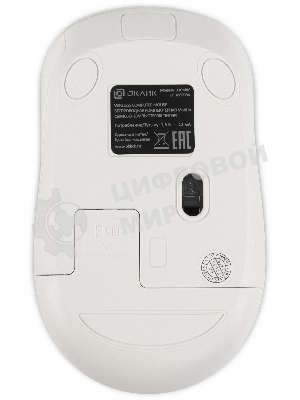 Мышь беспроводная Oklick 310MW белый/синий, 3200 dpi, радиоканал, USB, кнопки - 4
