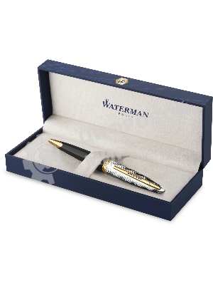 Ручка шариков. Waterman Reflections of Paris Carene DeLuxe (2200946) Black GT M син. черн. подар.кор.
