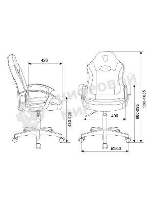 Кресло Бюрократ Zombie 11LT черный, экокожа, 120 кг, механизм качания