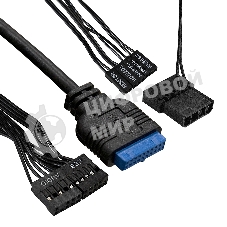 Компьютерный корпус Minitower ExeGate mEVO-7807-XP400 (mATX, БП XP400 с вент. 12см, 1*USB+1*USB 3.0, черный, 1 вент. 12см с RGb подсветкой)