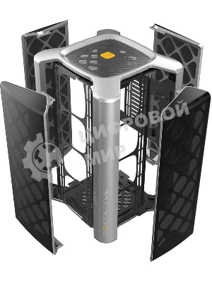 Компьютерный корпус без блока питания Geometric Future Model 2 The Ark, Midi-Tower, TG, no fans, 3xUSB-A 3.0, 1xUSB 3.2 Type-C, mATX, mITX Gray