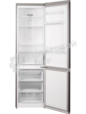 Холодильник Weissgauff CBN2WC2C2 INVERTER тёмно-серый двухкамерный 280/108л морозилка снизу, No Frost