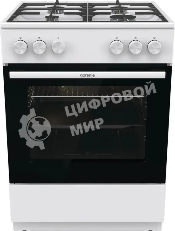 Плита газовая Gorenje GG6A10WFFM белый, конфорок 4 шт, духовка 72 л, 60 см x 85 см x 60 см