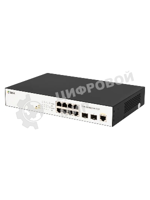 Коммутатор SNR SNR-S2200G-8T-POE, 8×1 Гбит/с PoE + 2×1 Гбит/с SFP, управляемый