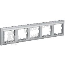 Рамка 5-местная IEK BRITE РУ-5-Бр DECOR 3D-форма алюминий