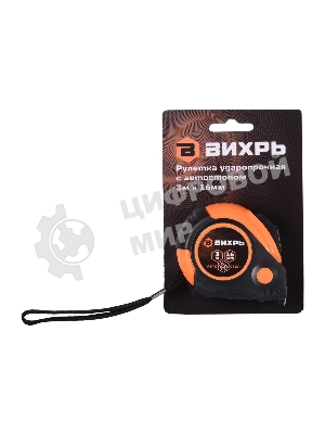 Рулетка Вихрь 3мх16мм автостоп