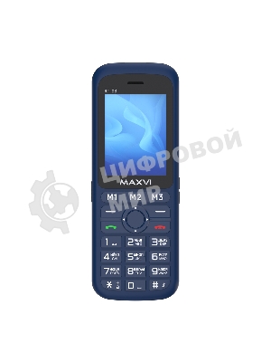 Мобильный телефон Maxvi RT-03 + док-станция, синий