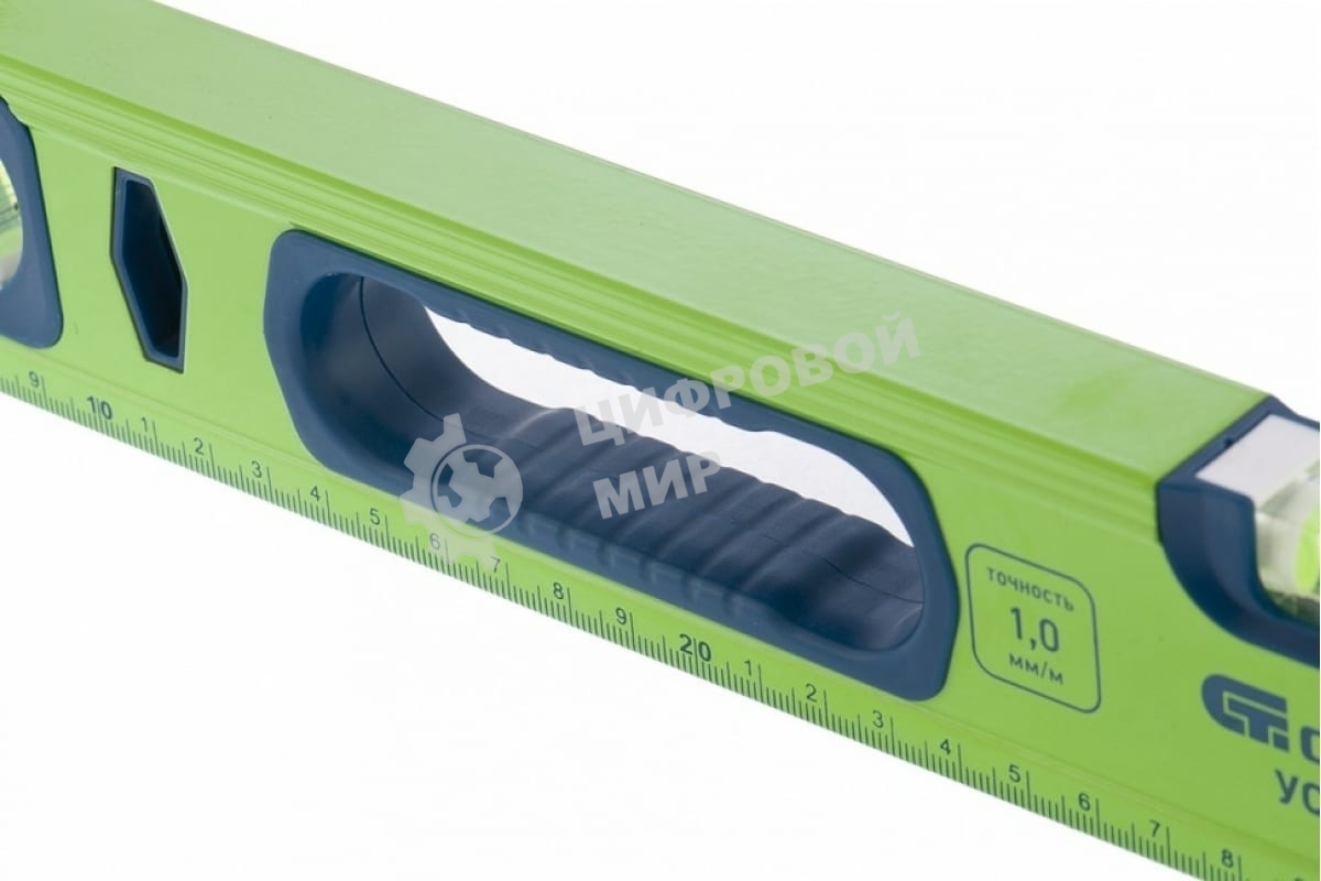 Уровень алюминиевый Сибртех УС-1,0-1000 фрезерованный, 3 глазка, рукоятки, 1000 мм