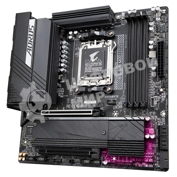 Материнская плата Gigabyte B650M AORUS ELITE, Socket AM5, AMD B650, 4xDDR5, 4xSATA, 2xM.2, 1xPCI-E 4.0 x16, 1xPCI-E 4.0 x4, 1xHDMI, 1xDP, 1x 2.5Gb LAN, 5xUSB-A 3.2 Gen 1, 2xUSB-A 3.2 Gen 2, 4xUSB-A 2.0, 1xUSB-C 3.2 Gen 2, 2x3.5 мм, 7.1, Micro-ATX