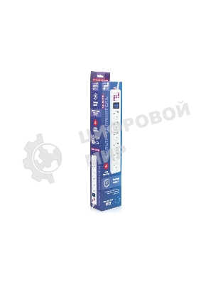 Сетевой фильтр PowerCube, PC 5 м 6 р, белый, 16А, SPG6-A2