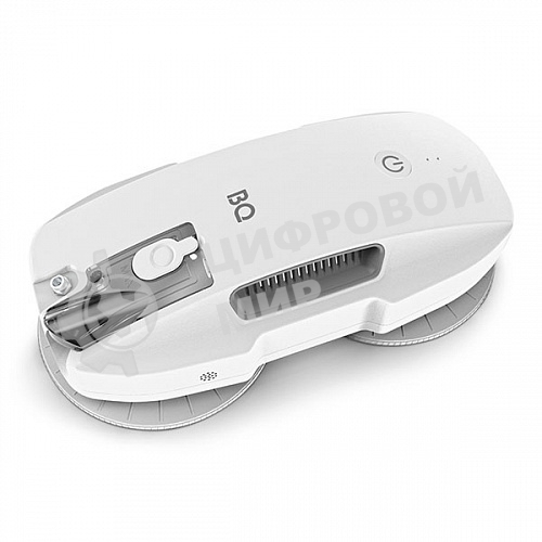 Робот-мойщик окон BQ WR201S White. Мощность 90 Вт/Объем 20 мл/Объем для чистящего средства 100мл/Параметры электропитания 100-240 В,50-60 Гц/Страховочный трос 5м/Минимальная рабочая зона 35х35см/Планирования пути IQ навигатор