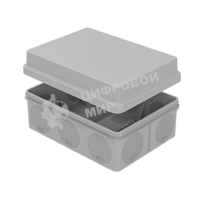 Коробка распаячная Rexant для прямого монтажа ОУ, HF, 150х110х70мм, IP67 (мембранные вводы)