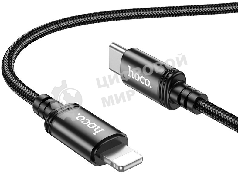 Кабель Hoco X89 Wind iP USB Type-C (m)-Lightning (m) 1м черный коробка
