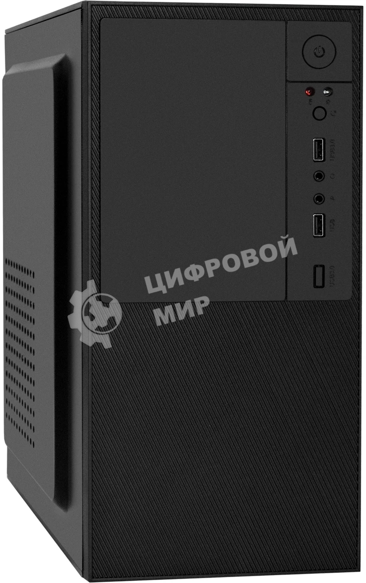 Компьютерный корпус Minitower ExeGate BAA-308-UNS500 (mATX, БП UNS500 с вент. 12см, 2хUSB, HD Audio, черный)