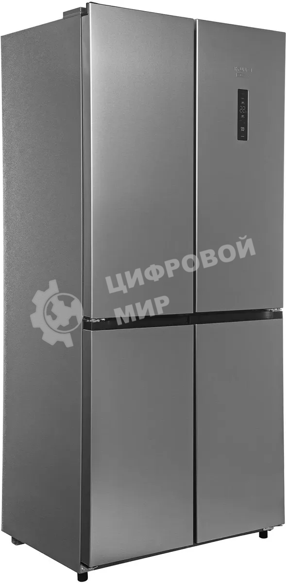 Холодильник Hyundai CM45083F нержавеющая сталь трехкамерный 289/144л морозилка снизу, No Frost, Side by Side