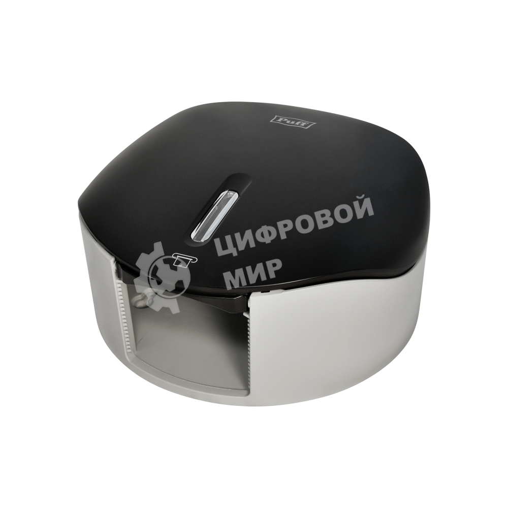 Диспенсер туалетной бумаги Рuff-7145Bl черный, с замком, ABS-пластик