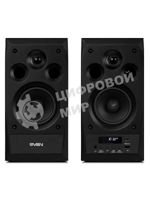 Акустическая система 2.0 SVEN MC-10, чёрный, мощность 2x25Вт (RMS), FM-тюнер, USB/microSD, дисплей, пульт ДУ, Bluetooth SVEN MC-10, чёрный, акустическая система 2.0, мощность 2x25Вт (RMS), FM-тюнер, USB/microSD, дисплей, пульт ДУ, Bluetooth