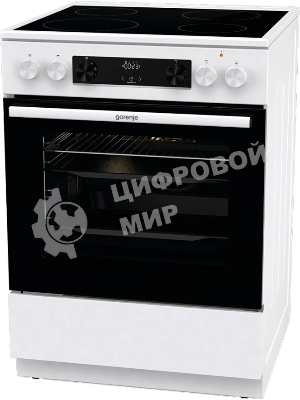 Плита электрическая Gorenje GEC6C40WD белый, конфорок 4 электрических, духовка 71 л, 60 см x 85 см x 60 см