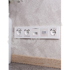 Рамка 5-местная IEK BRITE РУ-5-Бр DECOR рифленый белый