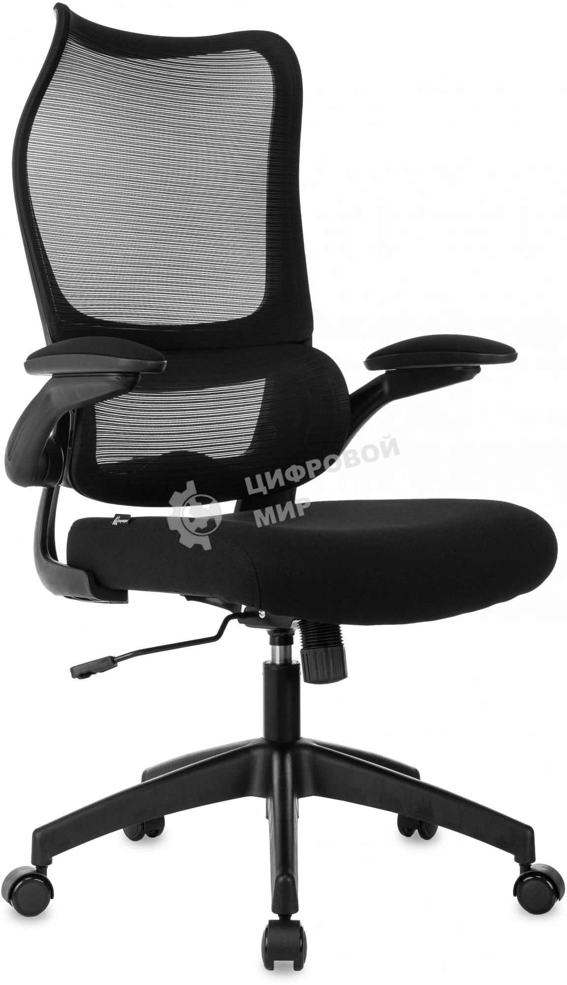 Кресло руководителя Бюрократ Sigma 1 черный сетка/ткань крестов. пластик