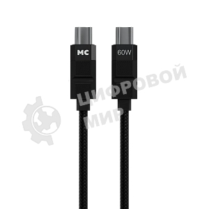 Дата-кабель MORE CHOICE (4620202554987) K87aa 2м USB 3.0A PD60W для Type-C Type-C- 2м, черный