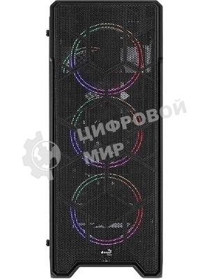 Компьютерный корпус Aerocool/Formula Ore Saturn FRGb-G-BK-v1 (2xUSB, 2xAudio, 0.5 мм,3x120 мм FAN, прозрачная стенка-закаленное стекло, ATX,