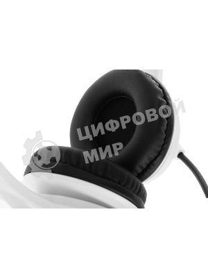 Гарнитура A4Tech HU-10 чёрный/белый, проводная