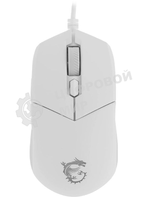 Мышь проводная MSI Clutch GM11 белый, 5000 dpi, USB, кнопки - 6