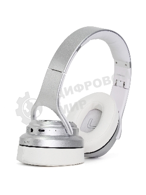 Беспроводные/проводные наушники Crown CMBH-5050 серебристый, накладные, Bluetooth + проводной, складная конструкция, до 10 ч