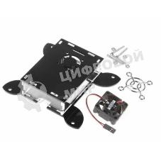 Корпус Qumo, VESA 100x100+вентилятор, Raspberry Pi 4, акрил, черный (RS043)