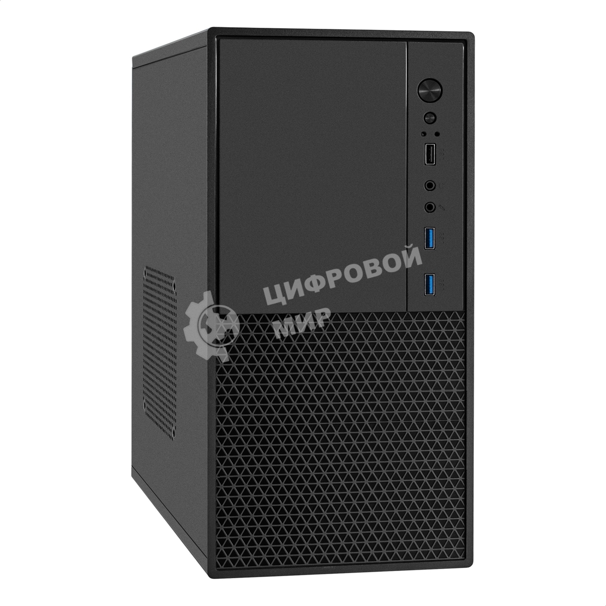 Компьютерный корпус Minitower ExeGate BAA-308MU2-UNS400 (mATX, БП UNS400 с вент. 12см, 1хUSB+2хUSB 3.0, HD Audio, черный)