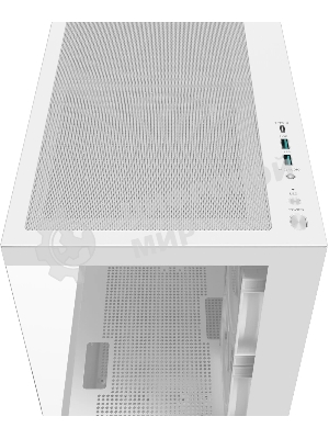 Компьютерный корпус Deepcool CG380 3F WH без БП, боковое окно (панорама), 3x120мм ARGB PWM вентилятора, белый, mATX