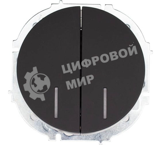 Выключатель 2-кл. СП OSEN 10А IP20 с подсветкой механизм черный бархат LEZARD 743-4288-112