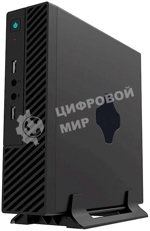 Компьютерный корпус Slim Case Powerman ME100S-BK front fan 4cm, 120W adapter, Mini ITX, VESA