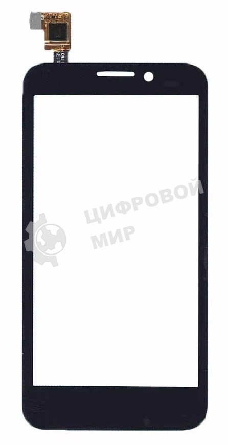 Сенсорное стекло (тачскрин) для Alcatel One Touch Snap 7025D, черное