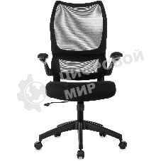 Кресло руководителя Бюрократ Sigma 1 черный сетка/ткань крестов. пластик