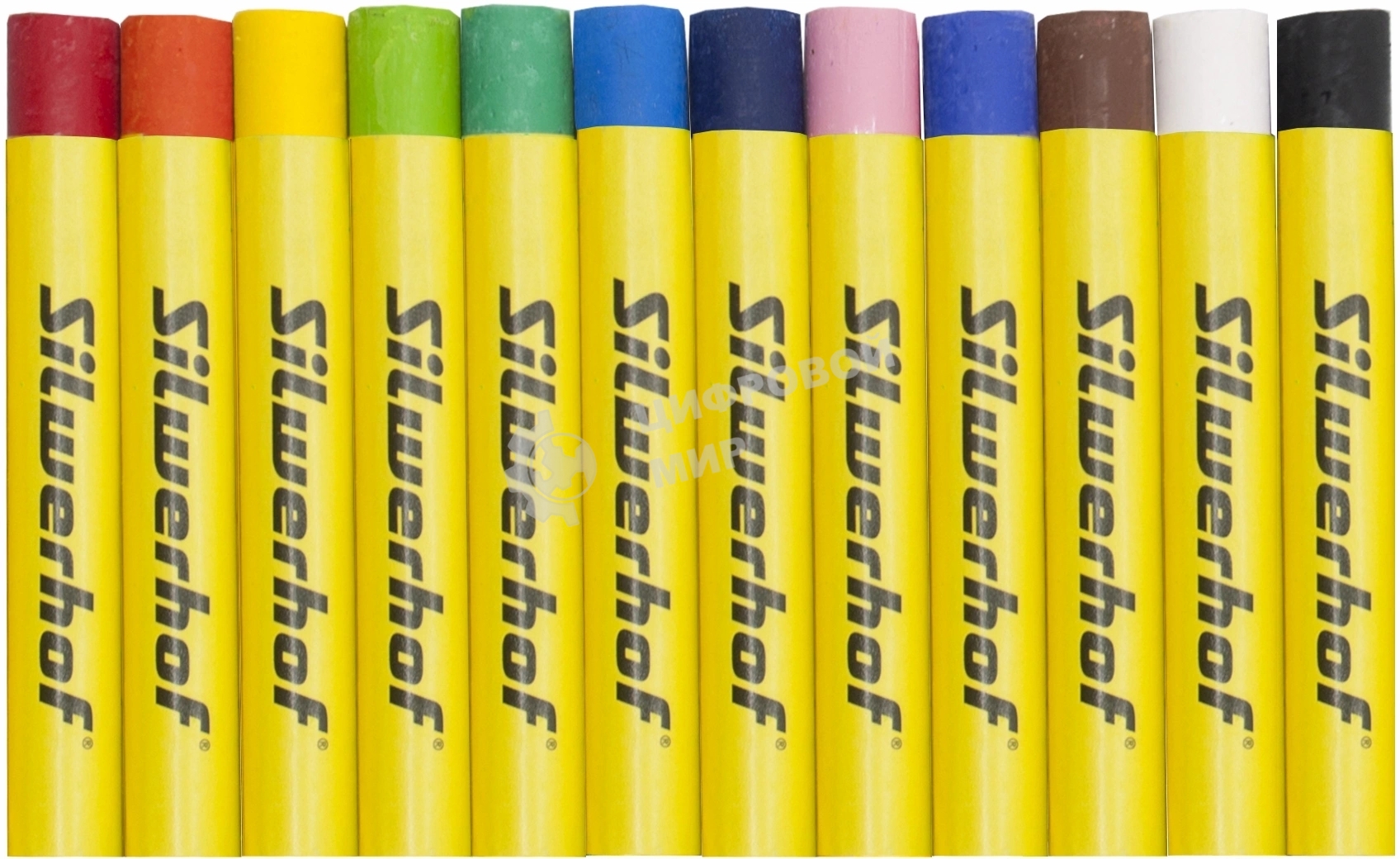 Масляная пастель Silwerhof Create 12 цветов, длина 70мм, диаметр 10мм