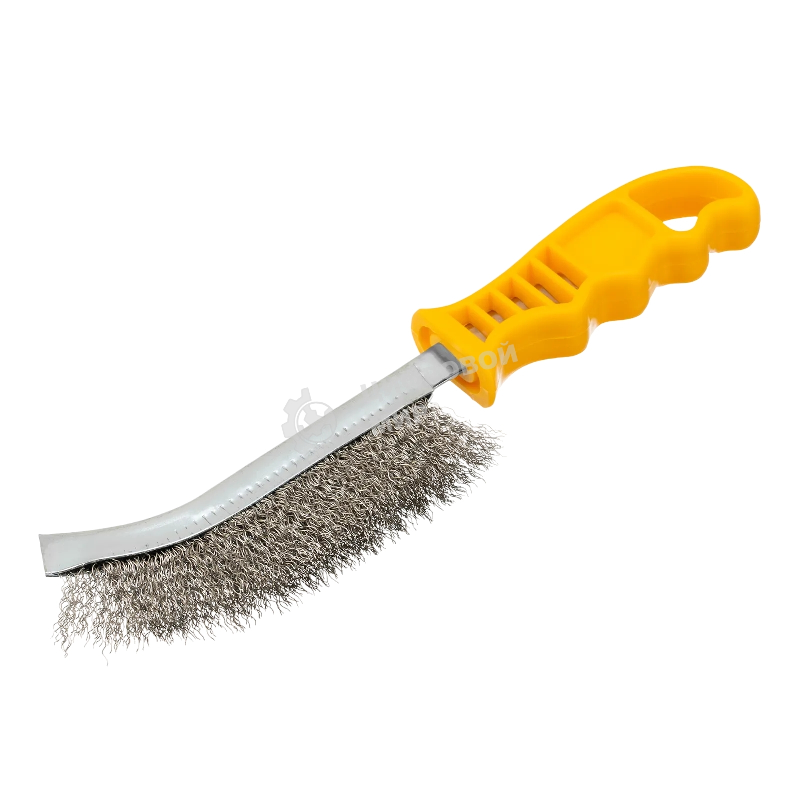 Щетка металлическая Denzel с пластмассовой ручкой, нержавеющая проволока