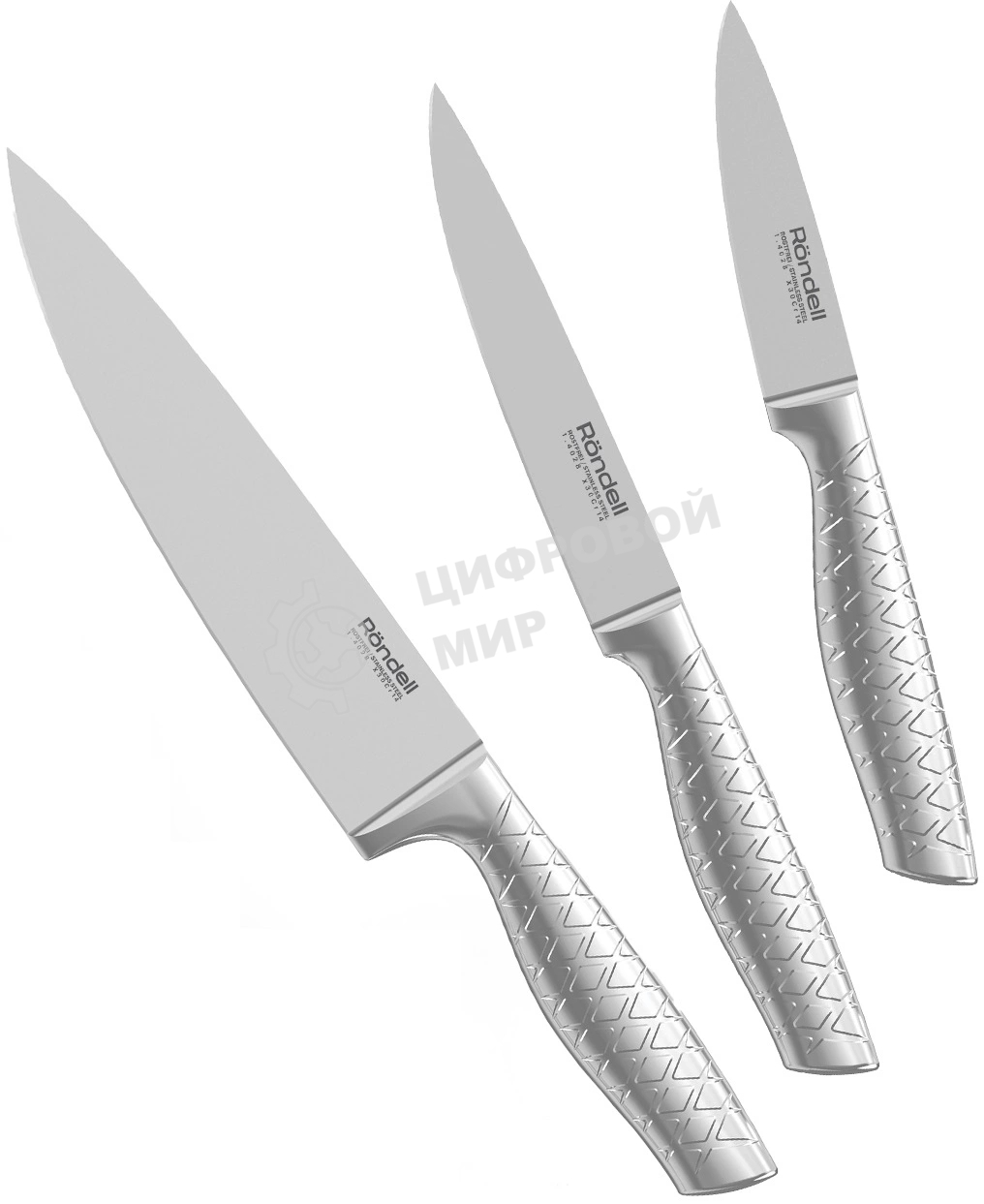 Набор ножей кухонных Rondell Imperial RD-2008 компл.: 3 предм. стальной подар.коробка