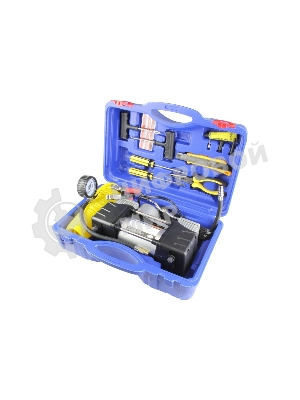 Компрессор поршневой Nova Bright АК-75 двухпоршневой, пластиковый кейс с инструментами 36448