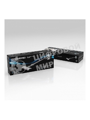 Пылесос вертикальный Redmond RV-UR380 серый/голубой, питание от аккумулятора, 300 Вт, уборка сухая, пылесборник 0,55 л