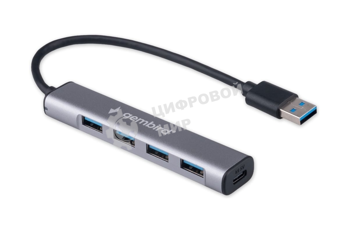 USB-концентратор Gembird UHB-C484, USB, 4хUSB, USB/USB Type-C