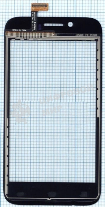 Сенсорное стекло (тачскрин) YZ-CTP183-FPC-V3.0, черное