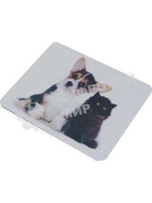 Коврик для мыши Buro BU-M40095 рисунок/котенок и щенок