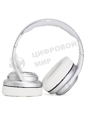 Беспроводные/проводные наушники Crown CMBH-5050 серебристый, накладные, Bluetooth + проводной, складная конструкция, до 10 ч