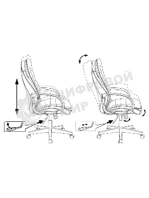 Кресло Бюрократ T-9950PL черный, экокожа