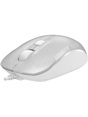 Мышь проводная A4Tech Fstyler FM26S серебристый/белый, 1600 dpi, USB, кнопки - 4