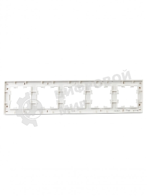 Рамка 5-местная IEK BRITE РУ-5-Бр DECOR рифленый белый
