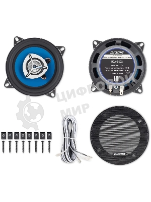 Колонки автомобильные Digma DCA-B402 160Вт 90дБ 4Ом 10см (4дюйм) (ком.:2кол.) коаксиальные двухполосные